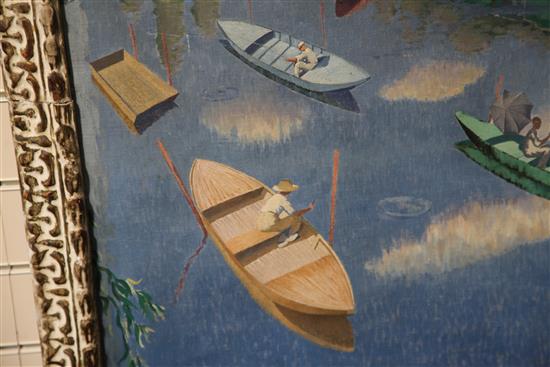 § Norman Lloyd (1897-1985) Summer on The Seine 30 x 38in.